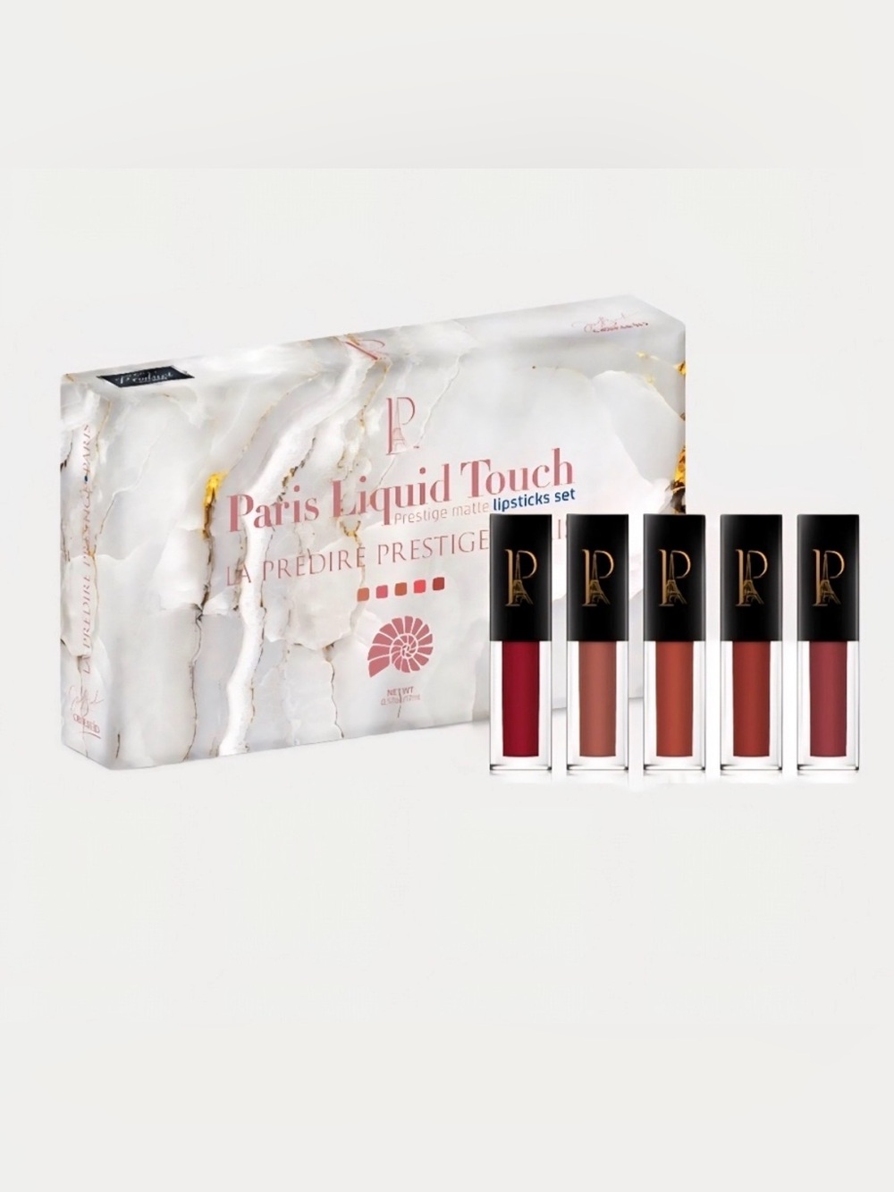 NIB-5PC Paris Liquid Touch Predire Matte Lipsticks Set